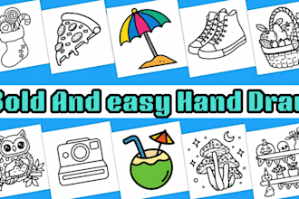 design coloring book pages and book cover for KDP