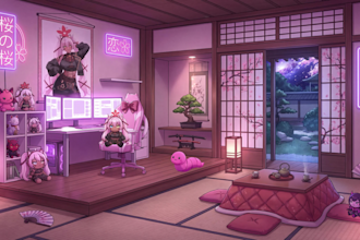 craft vtuber animated backgrounds for stream, twitch tiktok