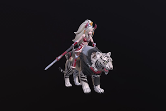 model custom 3d characters for games, animation, and printing