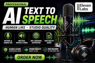 generate human like text to speech voice using elevenlabs