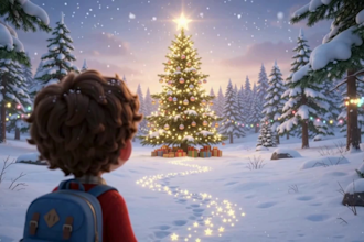 create a 3d christmas animation, christmas video, and santa claus story