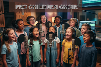 produce and record kids choir vocals for your song