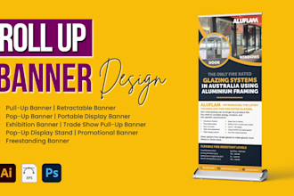 design roll up banner, retractable banner and x stand