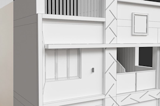create modern 3d house exterior design and realistic elevation renders