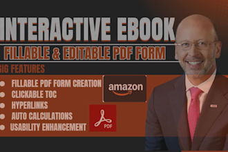 create interactive fillable PDF forms, journal design  and workbook design