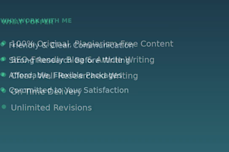 write SEO friendly blog articles and website content