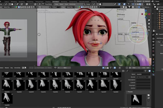 rig3d for aitutor,glb,talkinghead,livestream avatar,blendshape,rig3d for vr mask