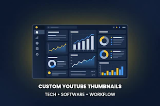 design a professional youtube thumbnail for software and tech videos