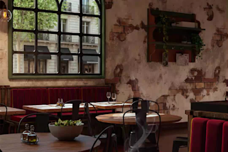 create photorealistic 3d interior rendering for restaurants and cafes