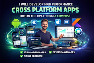 develop native android and ios apps using kotlin multiplatform kmp