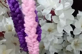 write crochet flower pattern