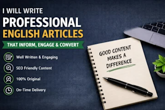 write simple and clear english articles