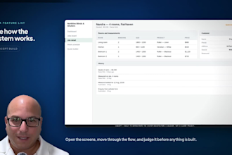 turn how your business works into a clickable prototype of your system
