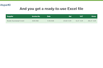 extract invoice data into excel automatically with ai