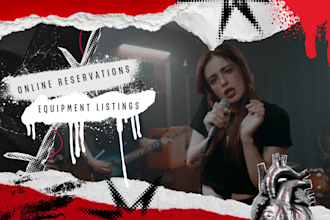 music equipment rental website, audio equipment rental, radio station website