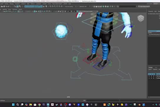 rigging 3d character,blendshape,ik fk,52arkit,maya,unity