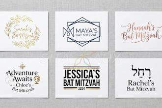 design complete bat and bar mitzvah full branding package