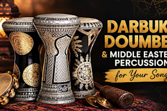 record professional darbuka, doumbek and middle eastern percussion for your song