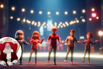 create engaging ai generated christmas promo and music video