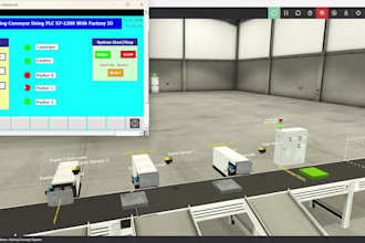 design plc conveyor automation with hmi and factory io simulation
