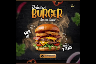 design food menu, banner and poster