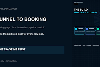build gohighlevel landing page funnel and booking system