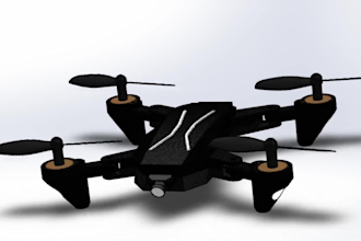 create a solidworks 3d cad model with professional manufacturing drawings