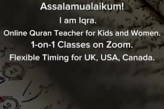 be your online quran teacher for kids and women with tajweed