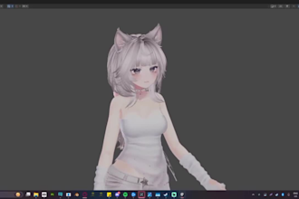 design, rigg 3d vtuber character, 3d vroid, vrchat avatar, vseeface, blender vrm