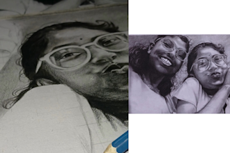 draw realistic pencil portrait sketch from your photo