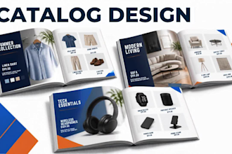 do professional catalog design, product catalog, lookbook and retail sales sheet
