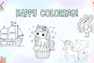 design custom kids coloring books for amazon KDP