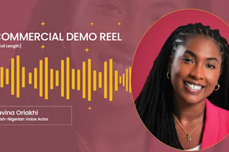 record a warm, versatile black british female voice over for your project