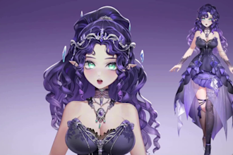 draw and rig 2d vtuber model, v tuber, vtuber rigging, 3d vtuber