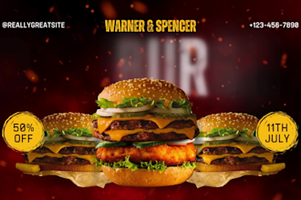 design a digital menu, digital screen, menu board animated