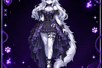 design and rig live2d vtuber, vtuber model, furry avatar and live2d model
