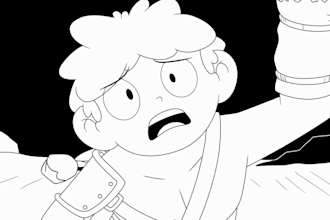 do 2d animations from rough to cleanup and colors