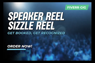 produce professional speaker sizzle reel, keynote demo reel video