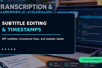 transcribe audio and video, edit subtitles, and correct transcripts