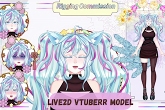 design and rig pro live2d  vtuber model male or female model 3d vtuber model