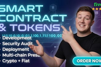 develop smart contract meme token multi chain presale on evm solana robinhood