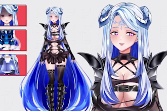 design custom vtuber model live2d vtuber rigging nsfw vtuber commission