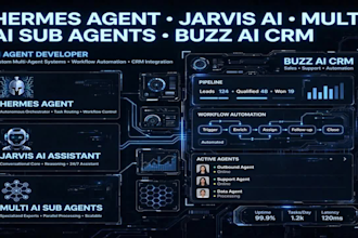 setup hermes agent fix jarvis ai assistant multi ai sub agents buzz ai agent crm