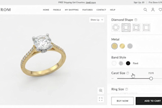 build a 3d jewelry configurator for your business website