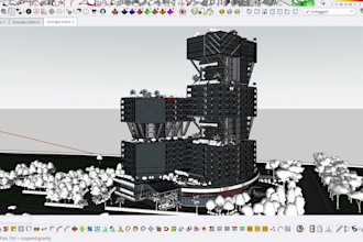 design 3d architectural model in sketchup
