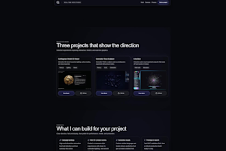 create an interactive 3d website using three js and webgl