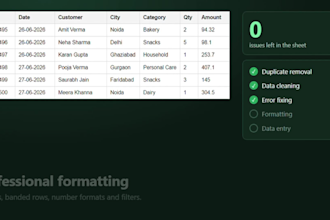 clean, split, format, merge excel data