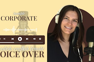 record a professional swedish or english female voice over
