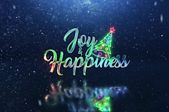 create a splendid merry christmas greeting video
