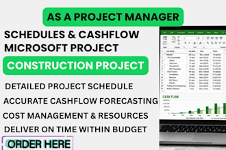 schedules and cashflow microsoft project construction as a project manager